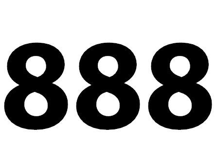 die zahl 888.